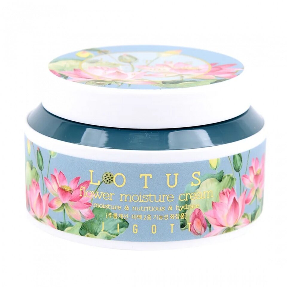 JIGOTT LOTUS FLOWER MOISTURE CREAM Увлажняющий крем для лица с экстрактом лотоса