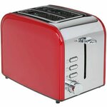 Тостер DEXP TSR-2000 красный, 850 Вт, тостов - 2, подогрев, размораживание - изображение