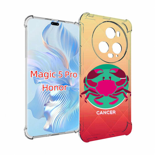 Чехол MyPads знак зодиака рак 4 для Honor Magic 5 Pro задняя-панель-накладка-бампер