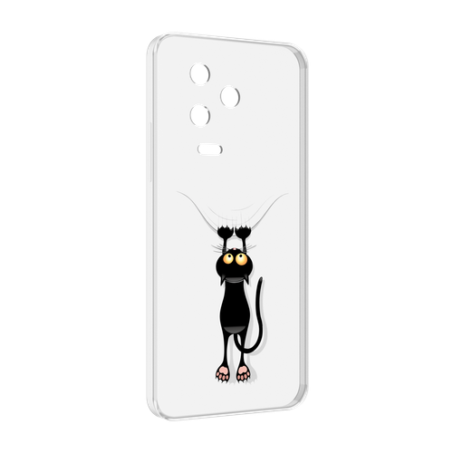 Чехол MyPads Висячий-кот для Infinix Note 12 Pro 4G X676B задняя-панель-накладка-бампер