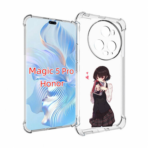 Чехол MyPads Persona 5 - Makoto Niijima для Honor Magic 5 Pro задняя-панель-накладка-бампер