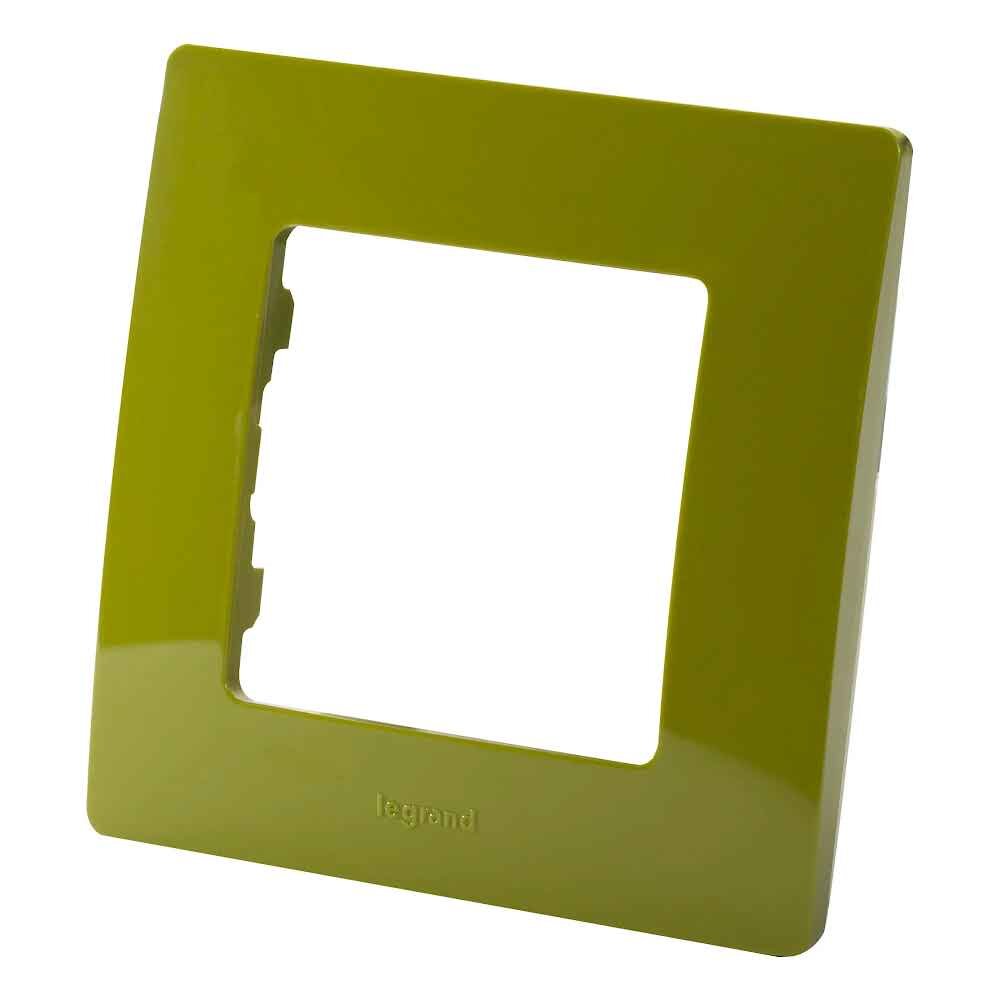 Рамка для розеток и выключателей Legrand Etika 1 пост, цвет зеленый папоротник - фотография № 4