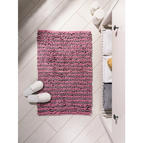 Мягкий коврик Grаph для ванной комнаты 60х4,5х90 см, цвет розовый и фиолетовый