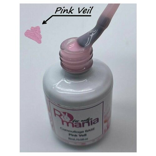 Камуфлирующая база pink veil для ногтей маникюра профессиональная для салона / RoMania