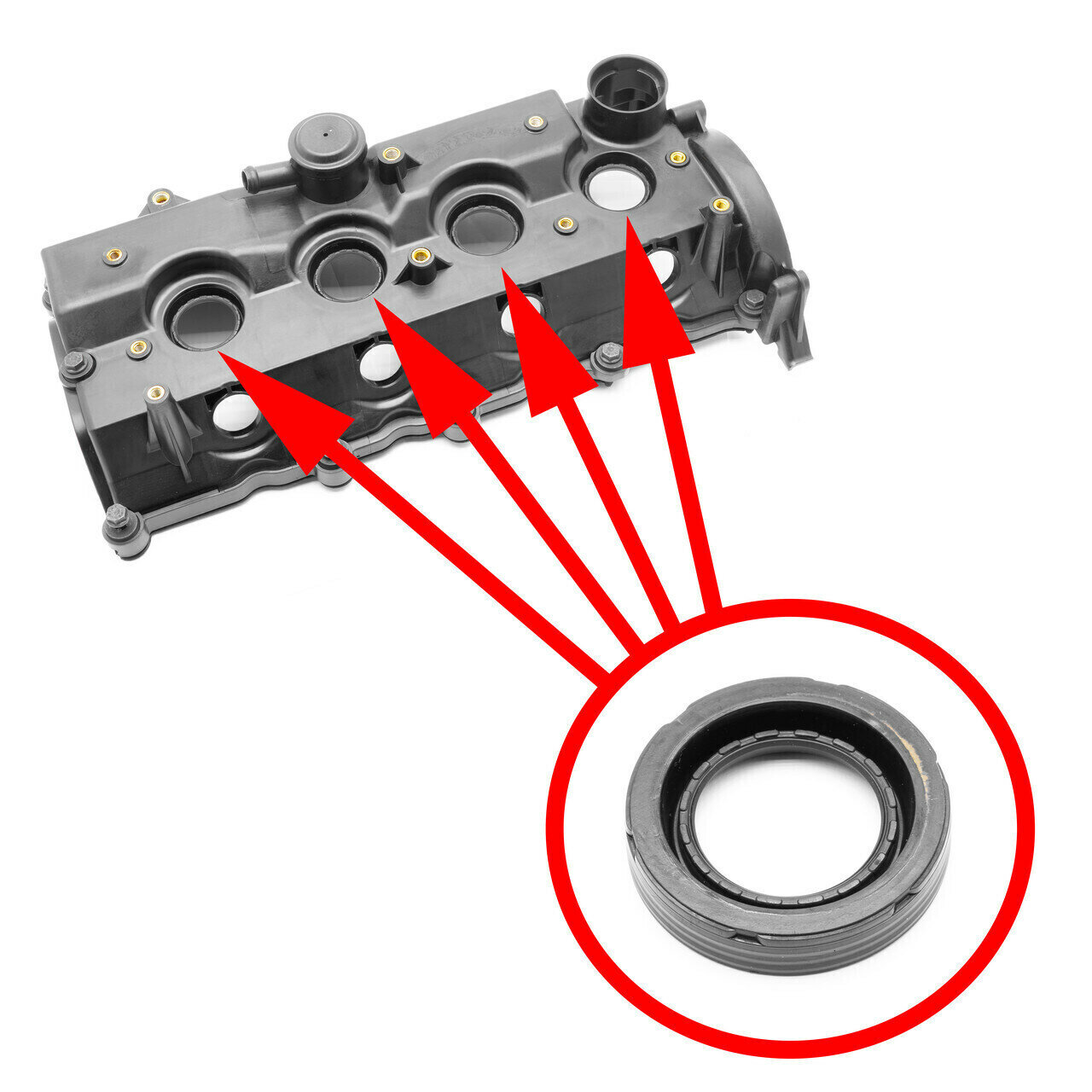 Сальник 98014752 (5821521) клапанной крышки Opel 1.7D 5607251, 98001142 комплект 4 штуки