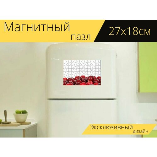 фото Магнитный пазл "ягода, клюква, рацион питания" на холодильник 27 x 18 см. lotsprints