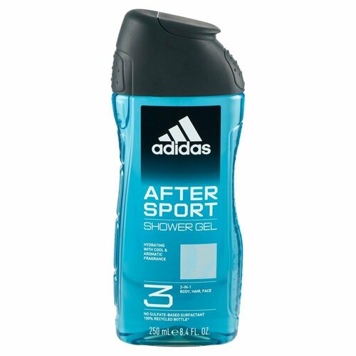 Гель для душа Adidas 3в1 After Sport увлажняющий 250 мл (из Финляндии)