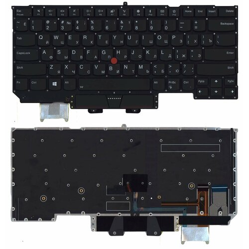 Клавиатура для ноутбука Lenovo ThinkPad X1 carbon Gen 6 2018 черная с подсветкой клавиатура топ панель для ноутбука lenovo thinkpad x1 carbon gen 2 2014 черная с черным топкейсом и подсветкой