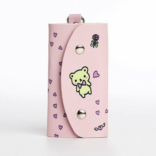 Ключница на кнопках 11 см 7 карабинов цвет белый 590₽