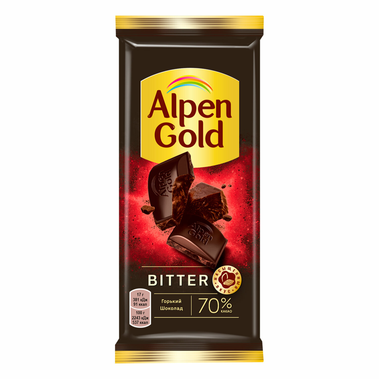 Шоколад Alpen Gold темный, 80 г