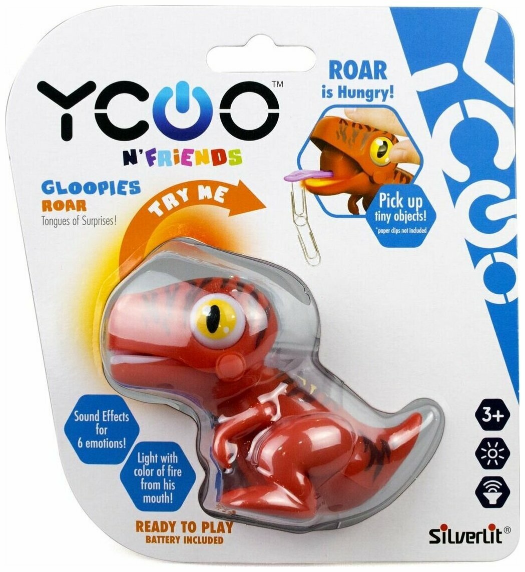 Интерактивная игрушка Ycoo Питомцы Динозавр Глупи, 88581-1, красный