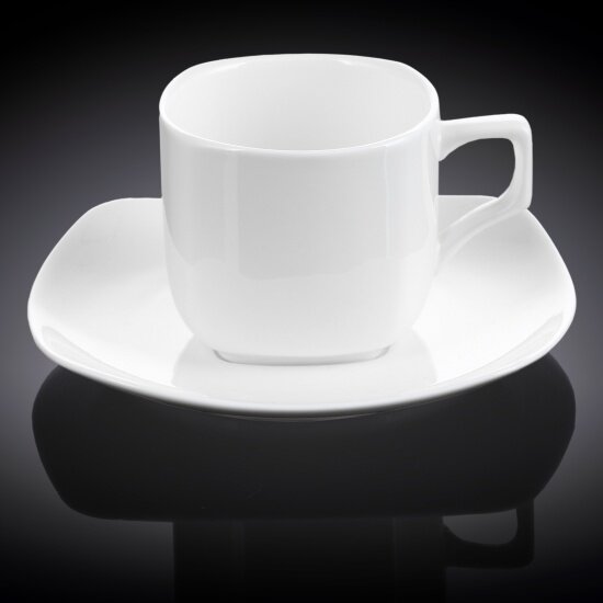 Набор Wilmax England из 6-ти чайных чашек с блюдцами 200 мл ILONA цвет. уп. фарфор