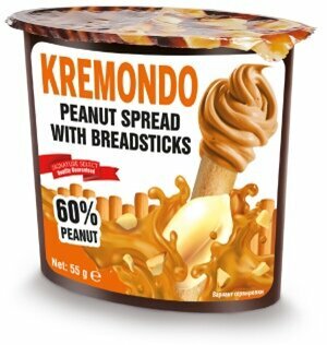 Набор из пасты арахисовой и хлебных палочек "Kremondo" 55 грамм