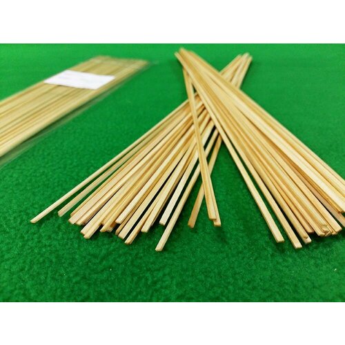 Деревянные рейки для моделизма из сосны 1х25 мм 50 шт длина 30 см 610₽