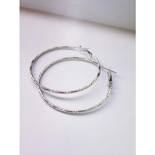 фото Серьги, размер 40 мм, серебро best__shop