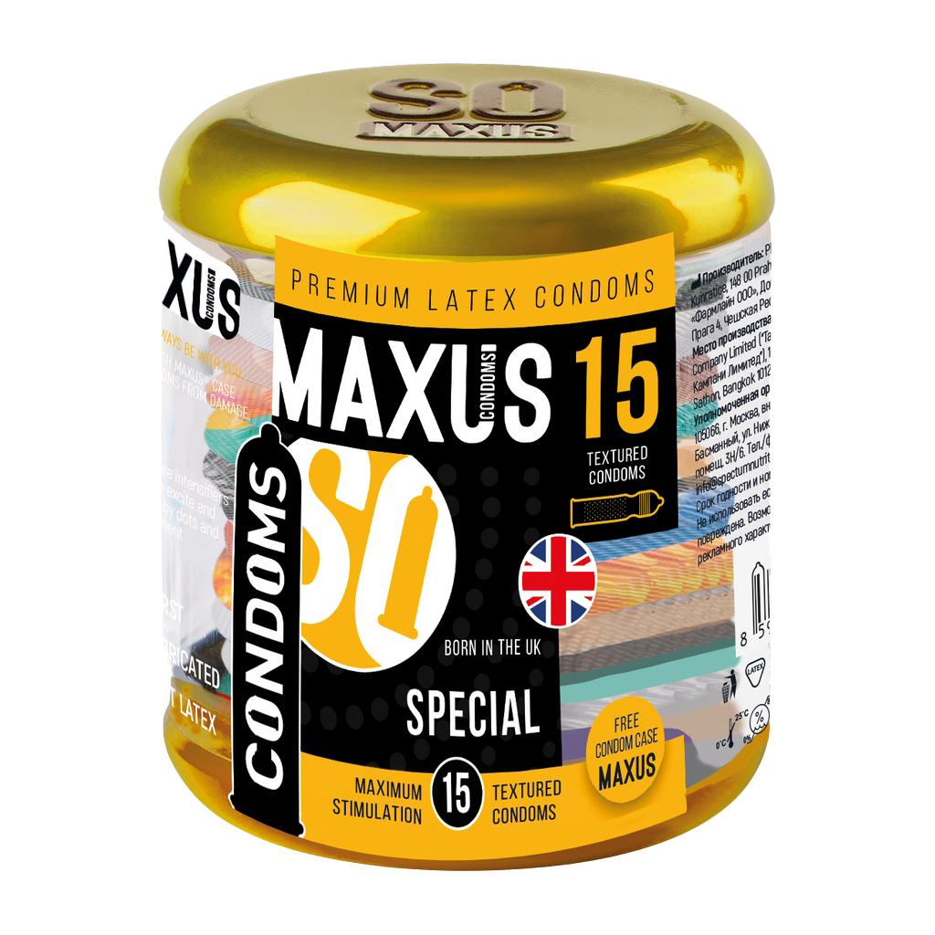 Презервативы MAXUS Special точечно-ребристые 15 шт