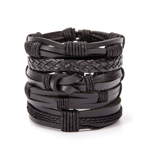 фото Комплект браслетов baka&ded браслеты · baka&ded, 5 шт., размер 23 см, черный