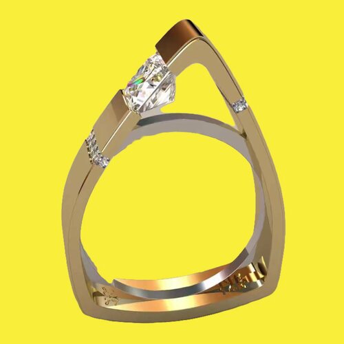 фото Кольцо кольцо геометрия, золотой