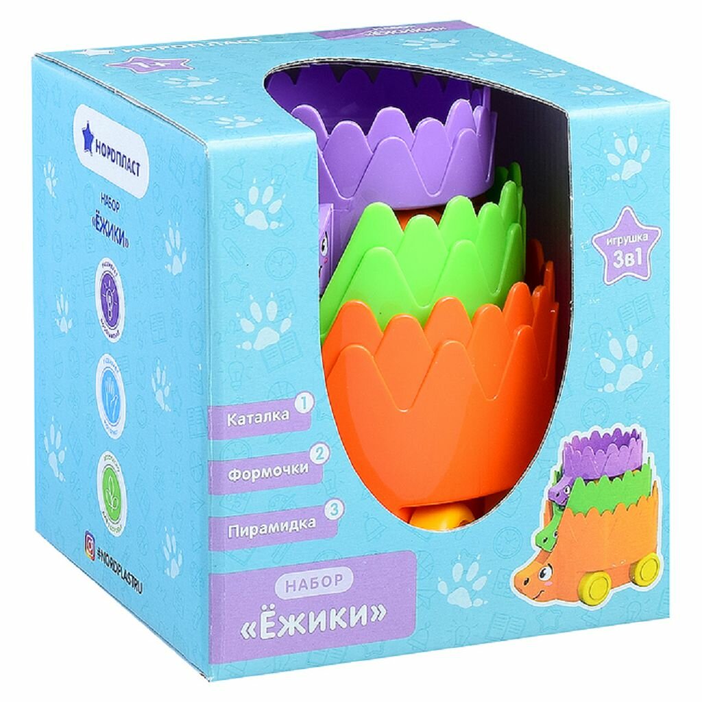 Набор игрушек на колесах "Ежики" 480558 Нордпласт - фото №9