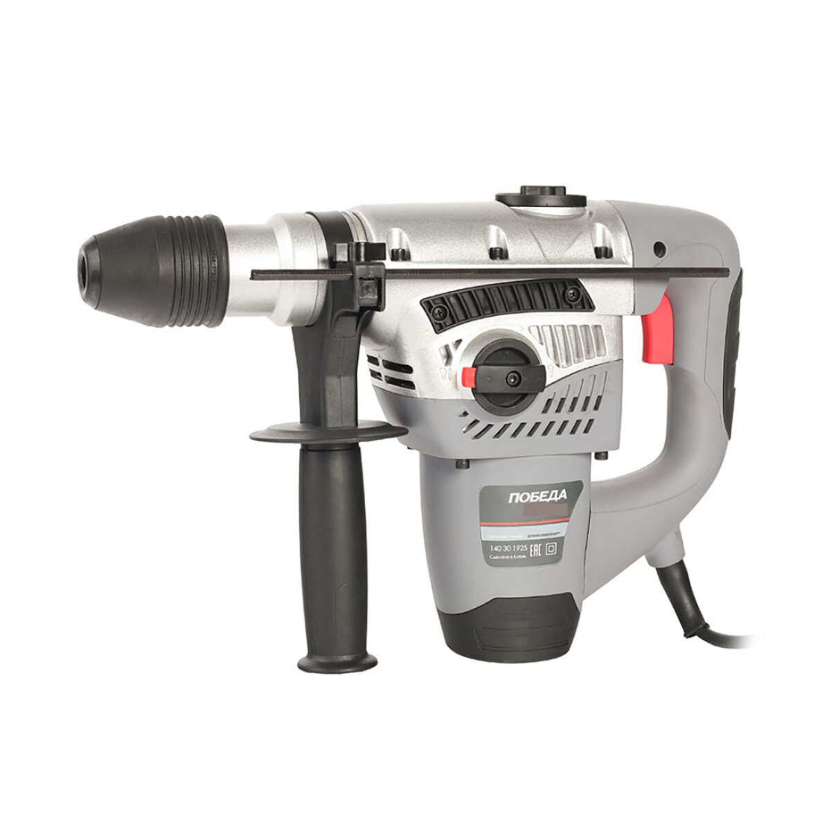 фото Перфоратор победа П-28/975Б (SDS+, 975 Вт, макс. диаметр сверления 28 мм, 1200 об/мин, 5300 уд/мин, быстрозажимной патрон, дополнительная рукоятка, глубиномер, кейс), арт. 140300980