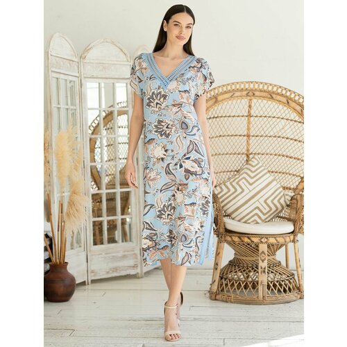фото Туника mia-amore vita, размер l/xl, голубой, мультиколор