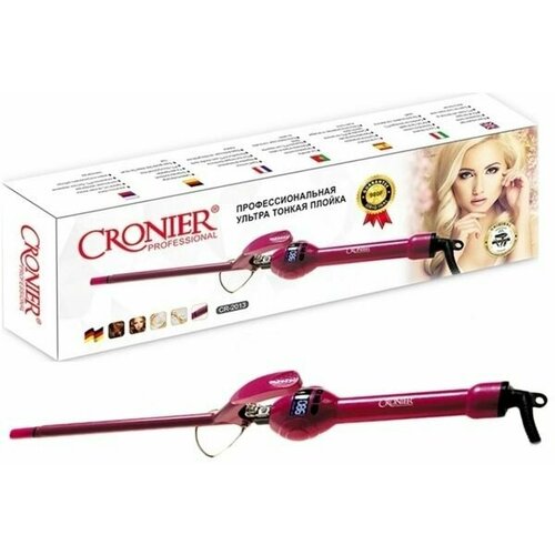 Профессиональная плойка для афро кудрей 9 мм для волос ярко-розовая с турмалиновым покрытием и ЖК-дисплеем фуксия 240000₽