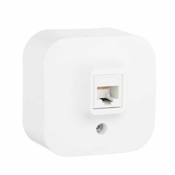 Розетка компьютерная RJ45 UTP кат.5е. Белый. Legrand Quteo