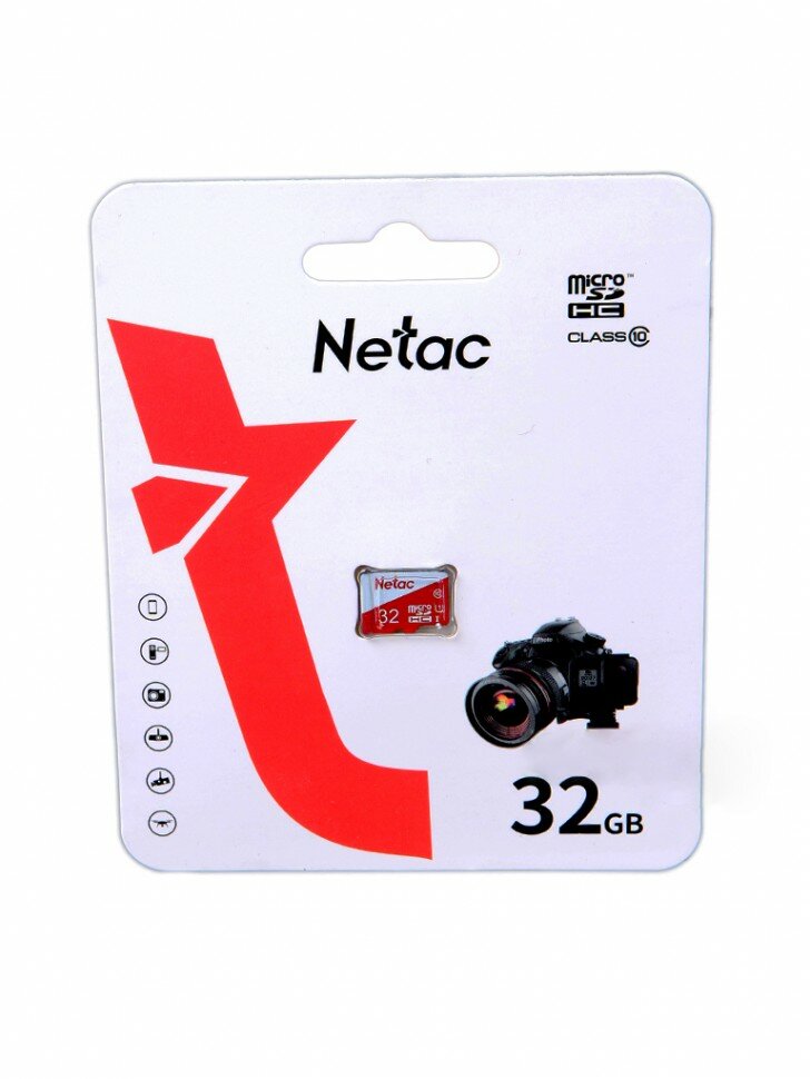 Карта памяти MicroSDHC 32GB Netac P500 Eco Class 10 + SD адаптер - фото №5