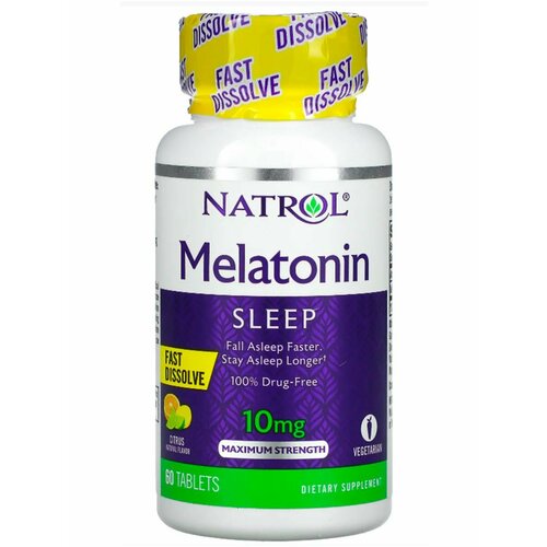 Мелатонин для сна (Melatonin sleep), цитрус, 60 таблеток