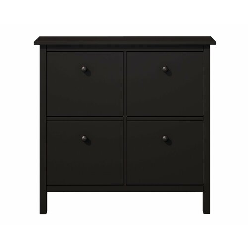 Шкаф для обуви обувница в прихожую Хемнэс Hemnes Кымор 106х101х22 см черный 14490₽
