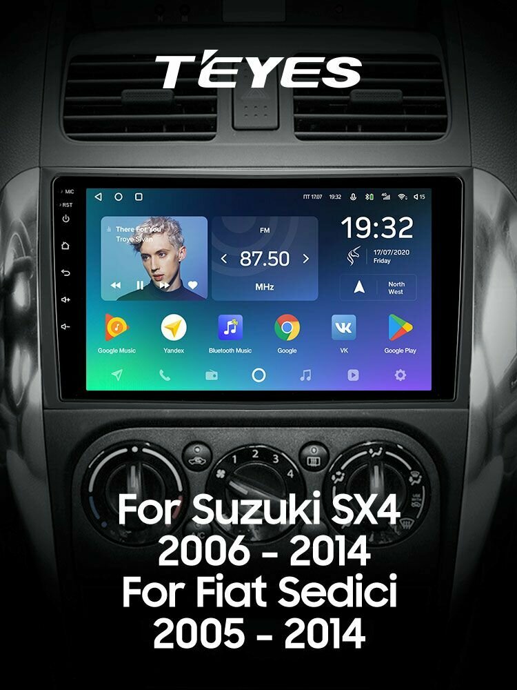 Магнитола Suzuki SX4 2006-2014 Teyes SPRO+ 4/32GB Тиайс, штатная магнитола, 8-ми ядерный процессор, IPS экран, DSP, 4G, Wi-Fi, 2 DIN