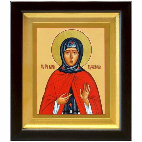 Преподобная Мария Радонежская, икона в деревянном киоте 14,5*16,5 см