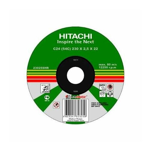 HITACHI 345762 Круг отрезной 230 Х 3 Х 22 А24 HITACHI металл круг отрезной луга 230 х 3 х 22 а24 по металлу цена