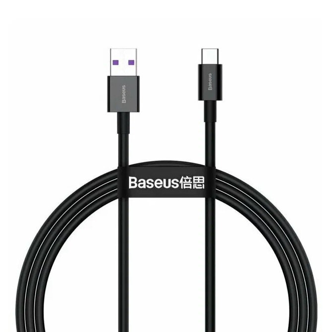 Кабель Baseus Superior Series Fast Charging, USB - Type-C, (CATYS-01) 66W, 1 м, черный