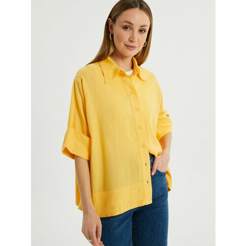 Блуза FINN FLARE, FSD11066.SE, размер XS(164-84-90), желтый блуза finn flare fse110227 размер xs 164 84 90 фуксия