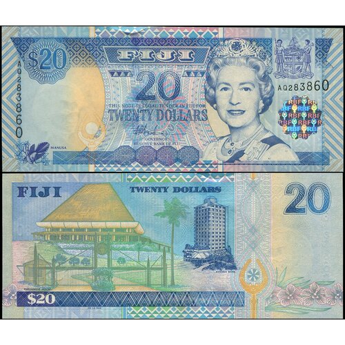 Банкнота. Фиджи 20 долларов. ND (2002) UNC. Кат. P.107a
