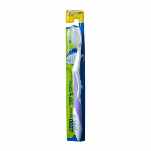 Зубная щетка средней жесткости KERASYS Dental Clinic 2080 Original Soft Toothbrush, пурпурный