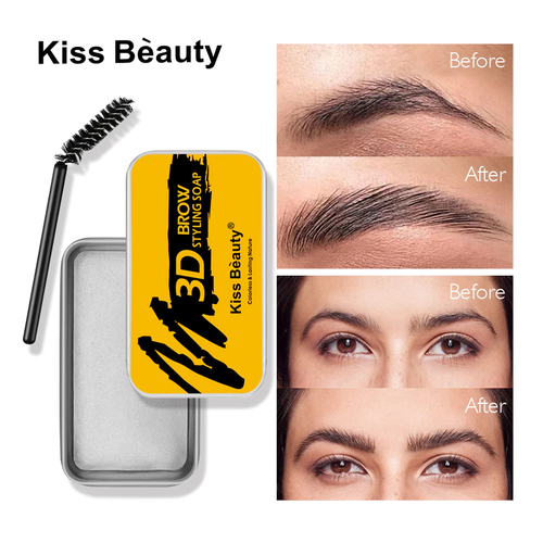 Воск для укладки бровей Kiss Beauty 3D Brow Styling Soap мыло воск для укладки и фиксации бровей kiss beauty