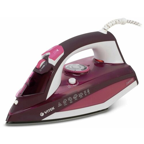Утюг Vitek 1215-VT-03 2400Вт бордовыйбелый 1215-vt-02 408600₽