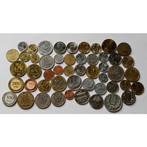 Расширенная коллекция 50 монет СНГ. Без повторов по типу. XF - UNC
