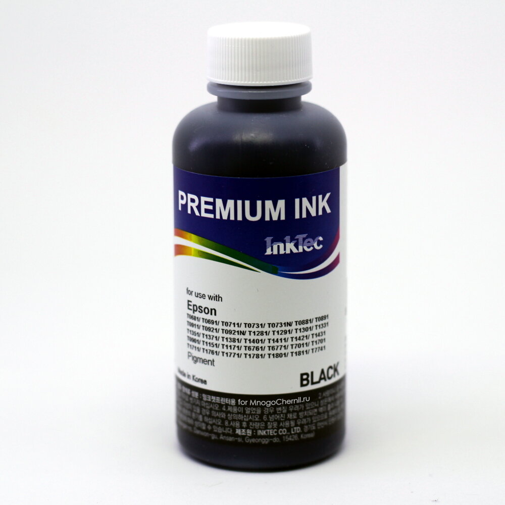 Чернила InkTec E0013-100MB для Epson пигментные черные L4160, L4150, L1455, L7160, L655, L7180, L6170, L6190, L6160, L4260 Фабрика Печати Ecotank