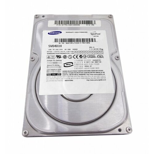 Жесткий Диск Samsung SV0401H 40Gb 5400 IDE 35 HDD 3440₽