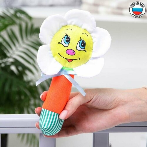 Погремушка на палочке Ромашка цвет микс 478₽