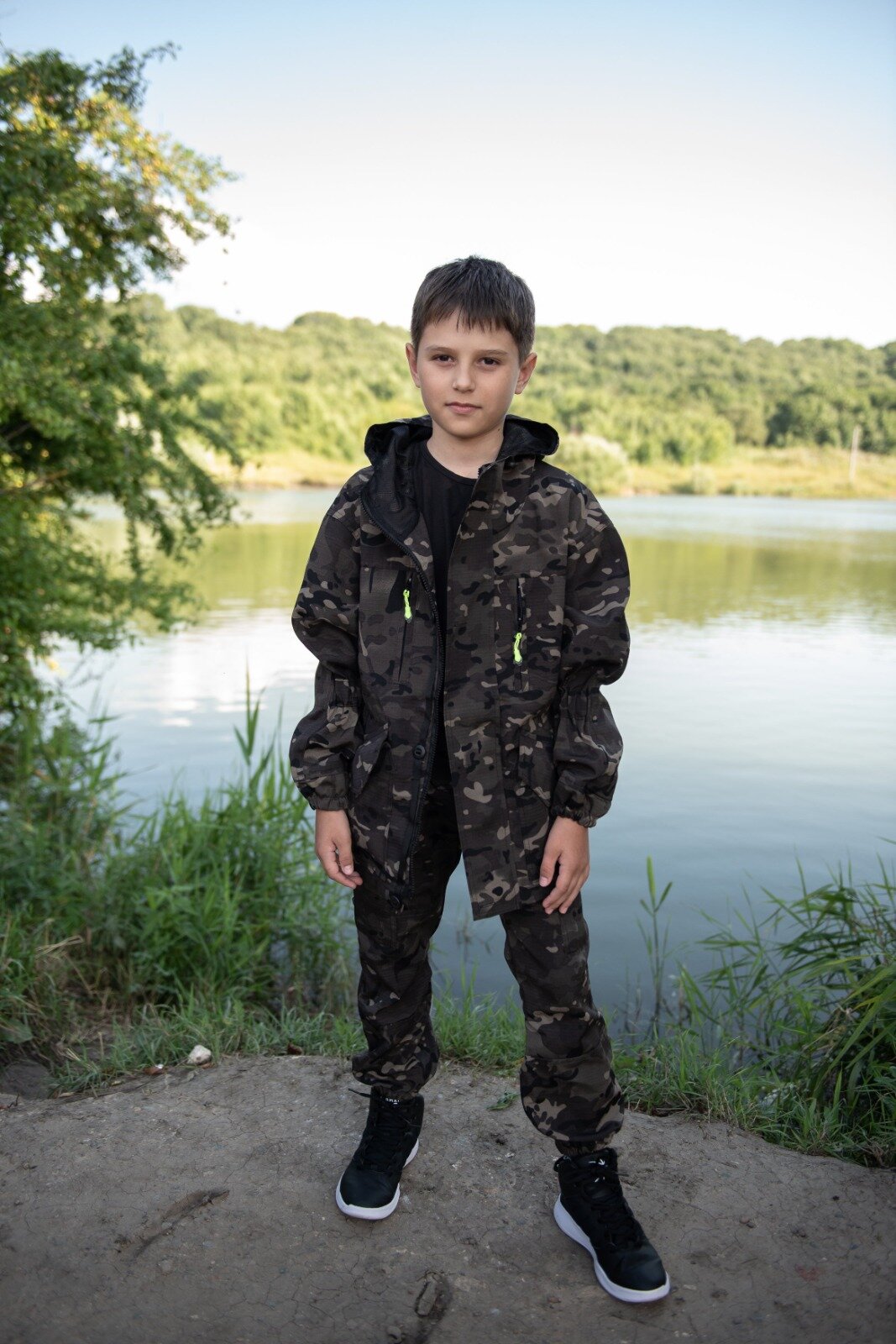 Детский камуфляжный костюм SoKol Горка, размер 36–38, защитный хаки