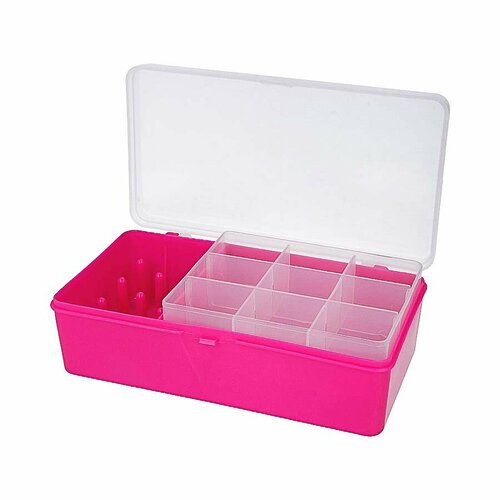 Тривол Коробка для мелочей №6 пластик 21 x 11 x 6.5 см малиновый коробка для хранения вещей 6 ячеек селфи рона