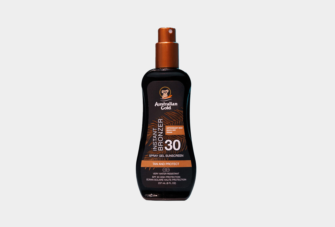 Спрей-гель для тела SPF30 Australian Gold, Instant Bronzer 237мл