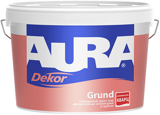 фото Грунт Кварцевый Aura Dekor Grund 3.5кг Белый, Колеруемый под Декоративные Штукатурки и Краски / Аура.