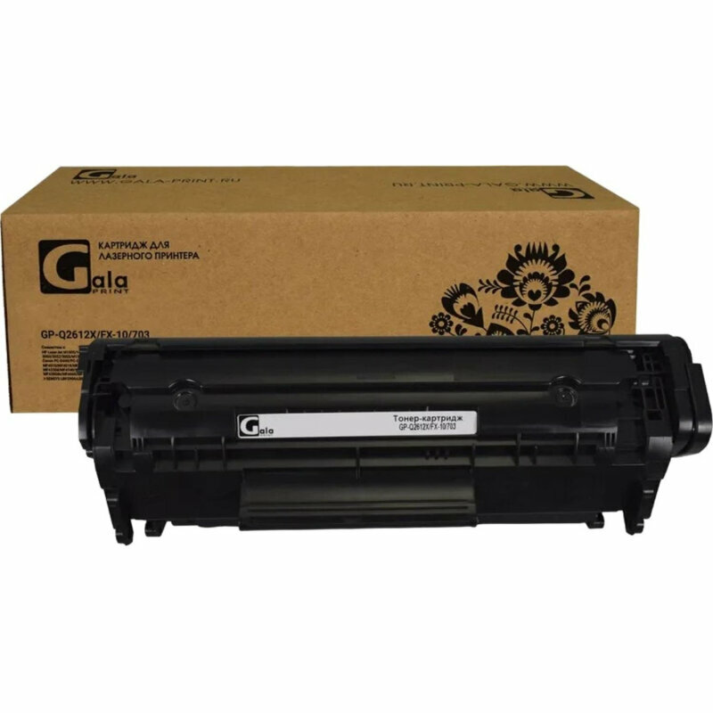 Картридж лазерный GalaPrint Q2612X/FX-10/703 чер. для HP/Canon, 2007559