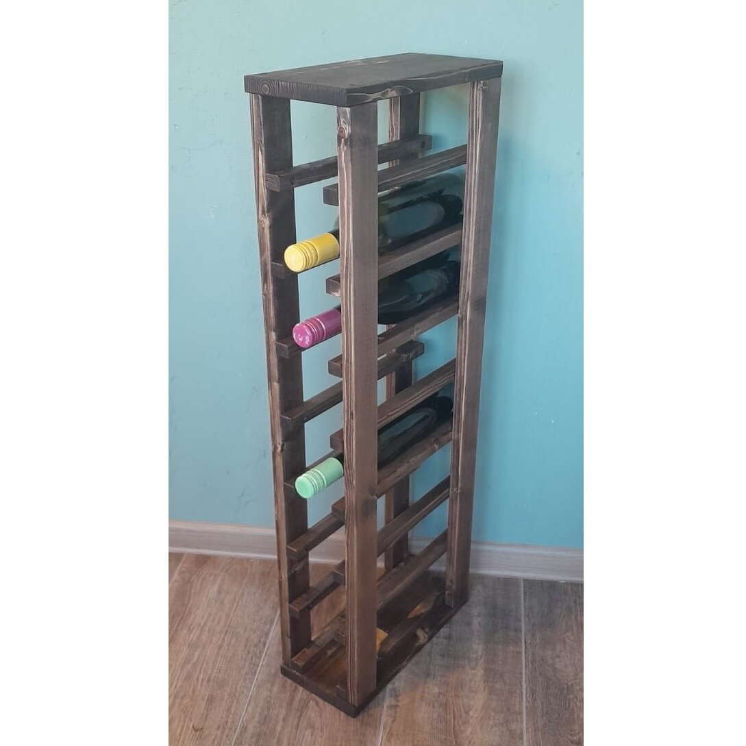 фото Стеллаж для хранения 8 бутылок узкий