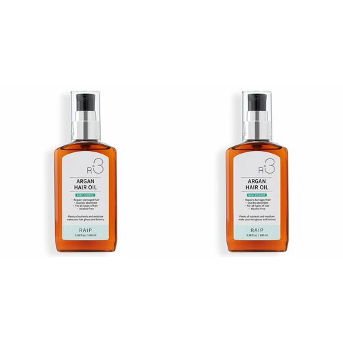 Аргановое масло для волос Raip R3 Argan Hair Oil Baby Powder, 100 мл, 2 шт